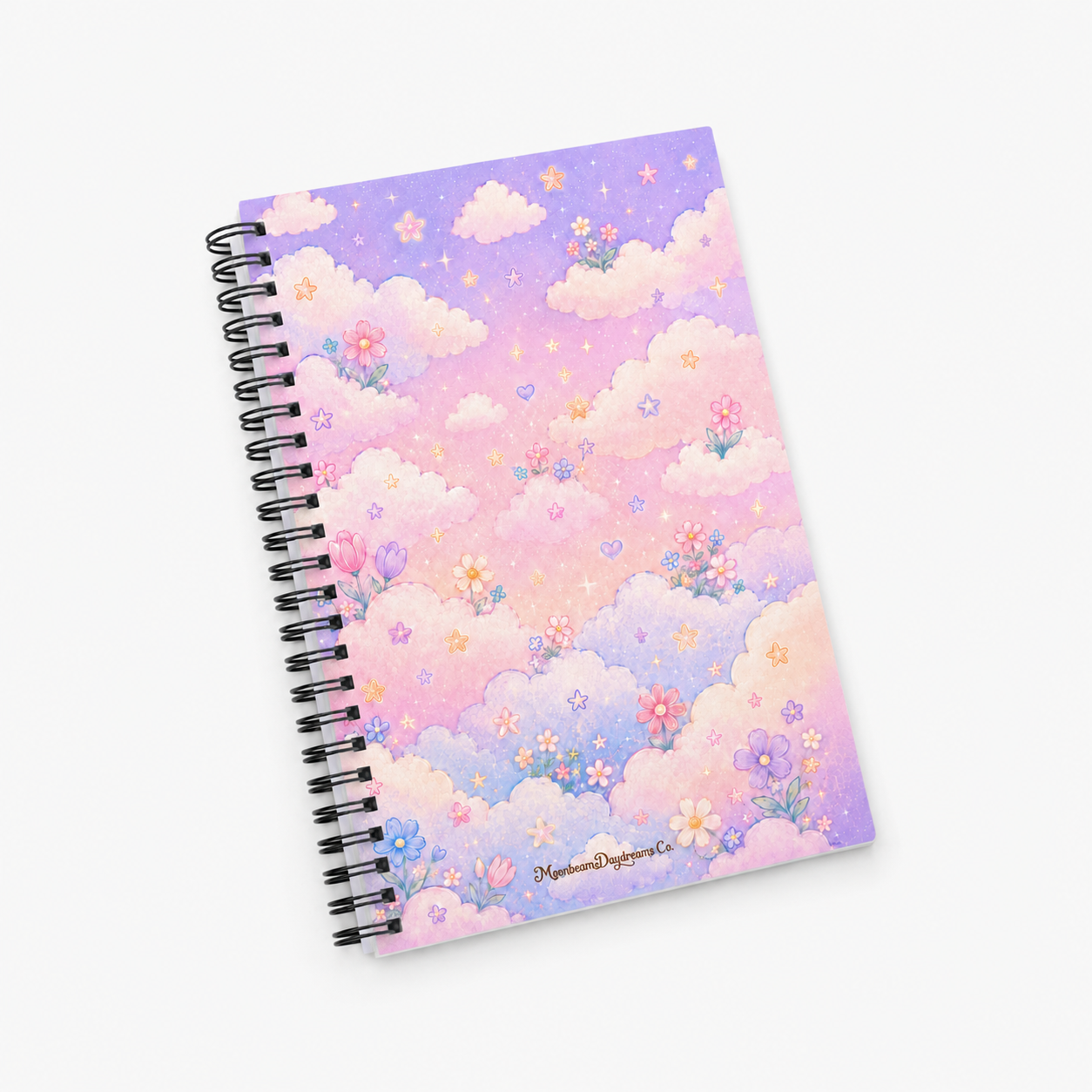 Moonbeam Daydreams - Spiraled Dotted Journal