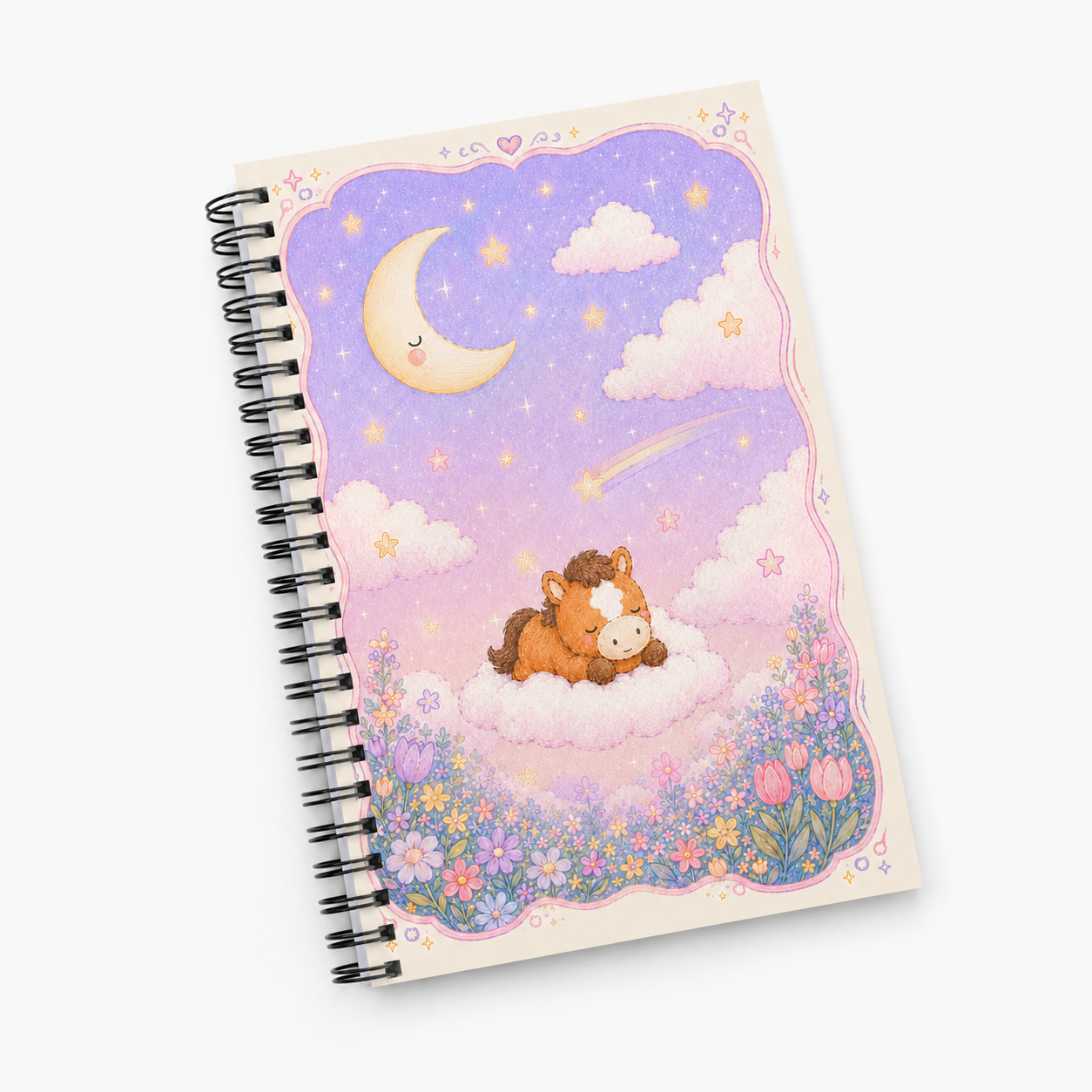 Moonbeam Daydreams - Spiraled Dotted Journal